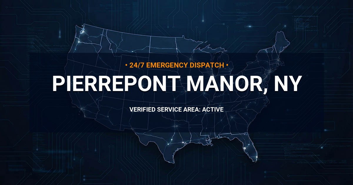 Emergency Plumbing Dispatch Map for Plumbing Services: Pierrepont Manor, NY