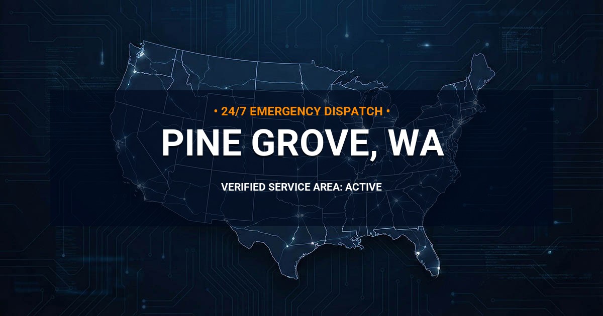 Emergency Plumbing Dispatch Map for Plumbing Services: Pine Grove, WA