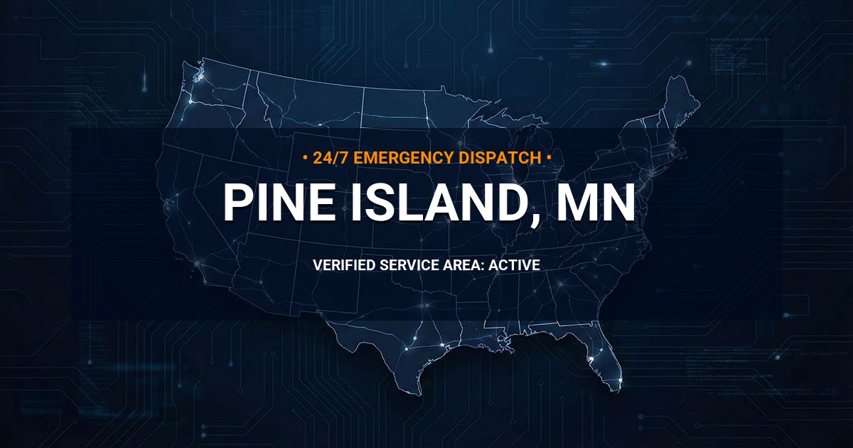 Emergency Plumbing Dispatch Map for Plumbing Services: Pine Island, MN
