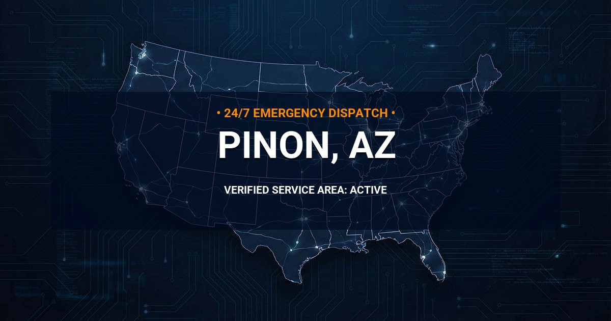 Emergency Plumbing Dispatch Map for Plumbing Services: Pinon, AZ