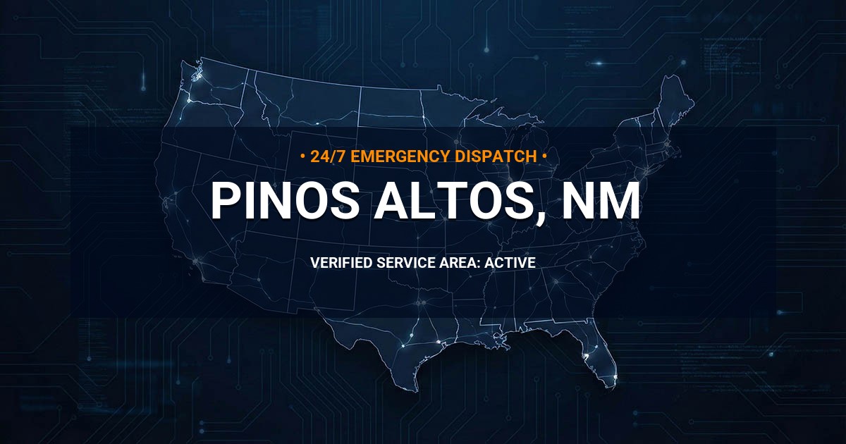 Emergency Plumbing Dispatch Map for Plumbing Services: Pinos Altos, NM