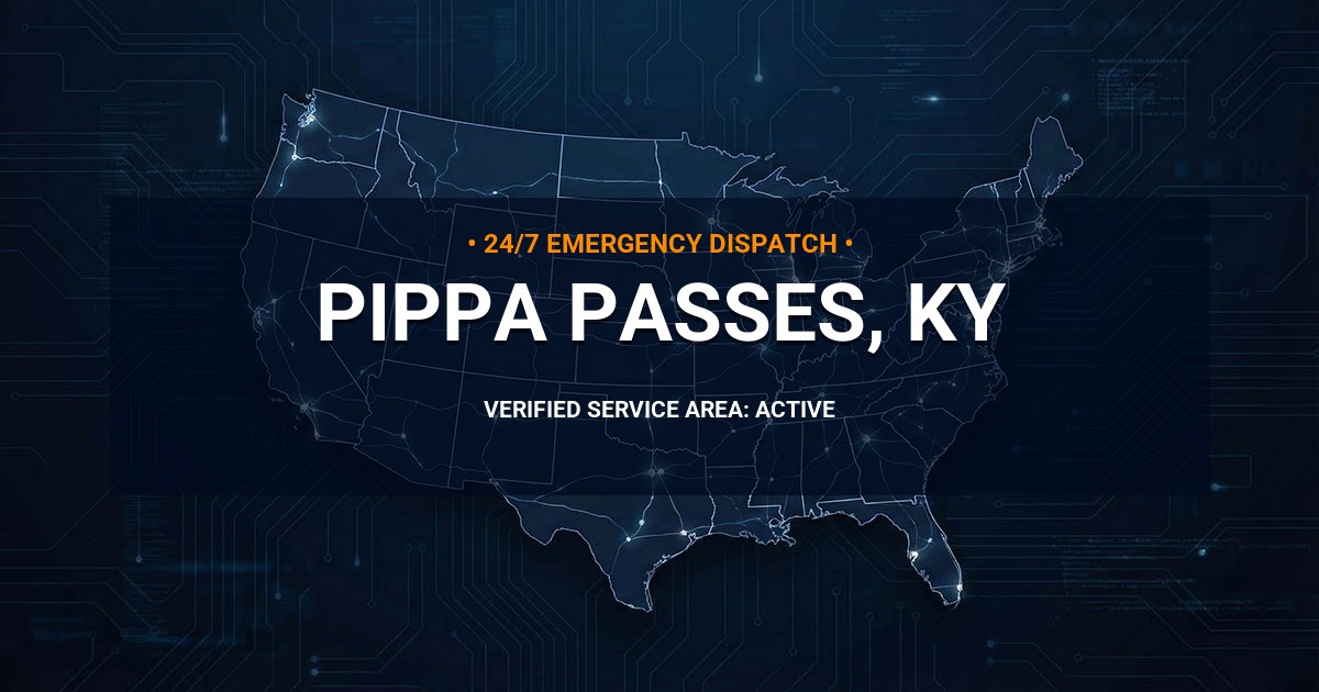 Emergency Plumbing Dispatch Map for Plumbing Services: Pippa Passes, KY