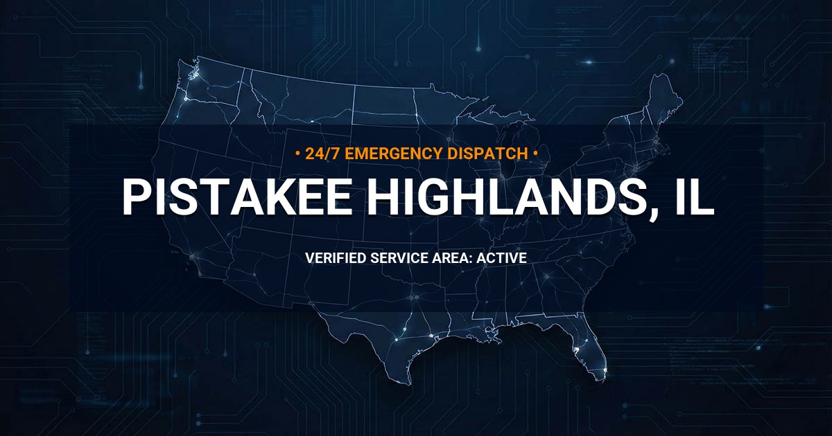 Emergency Plumbing Dispatch Map for Plumbing Services: Pistakee Highlands, IL