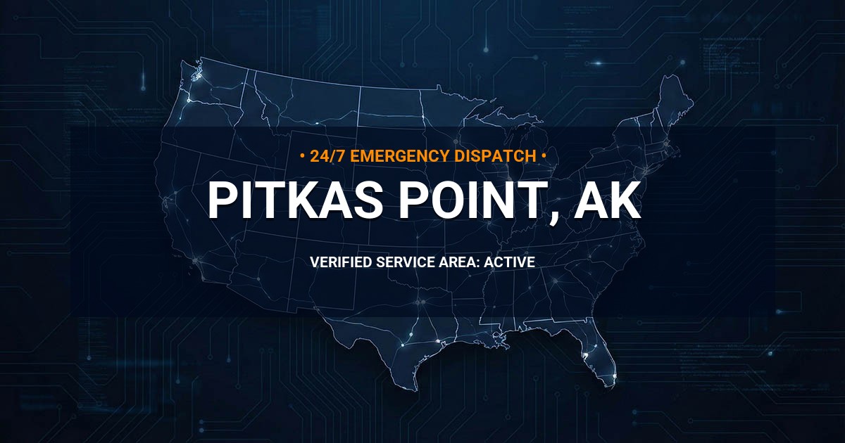 Emergency Plumbing Dispatch Map for Plumbing Services: Pitkas Point, AK