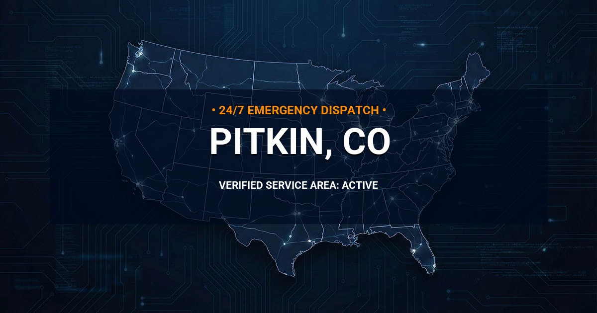 Emergency Plumbing Dispatch Map for Plumbing Services: Pitkin, CO