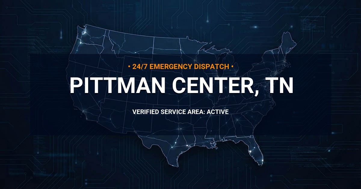 Emergency Plumbing Dispatch Map for Plumbing Services: Pittman Center, TN