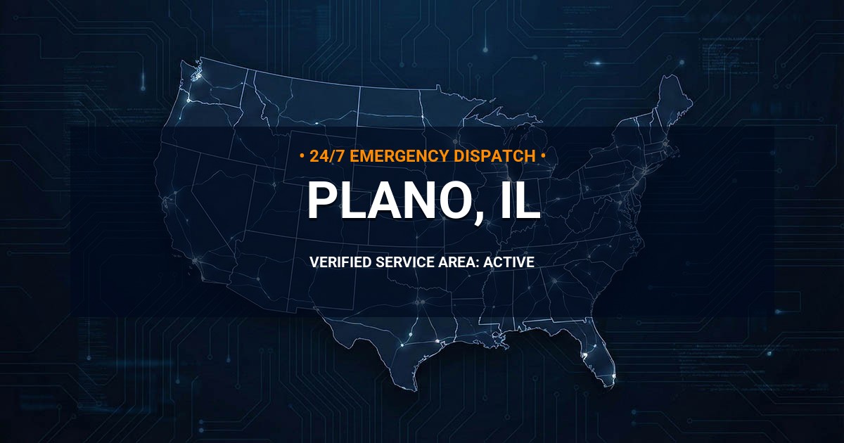 Emergency Plumbing Dispatch Map for Plumbing Services: Plano, IL