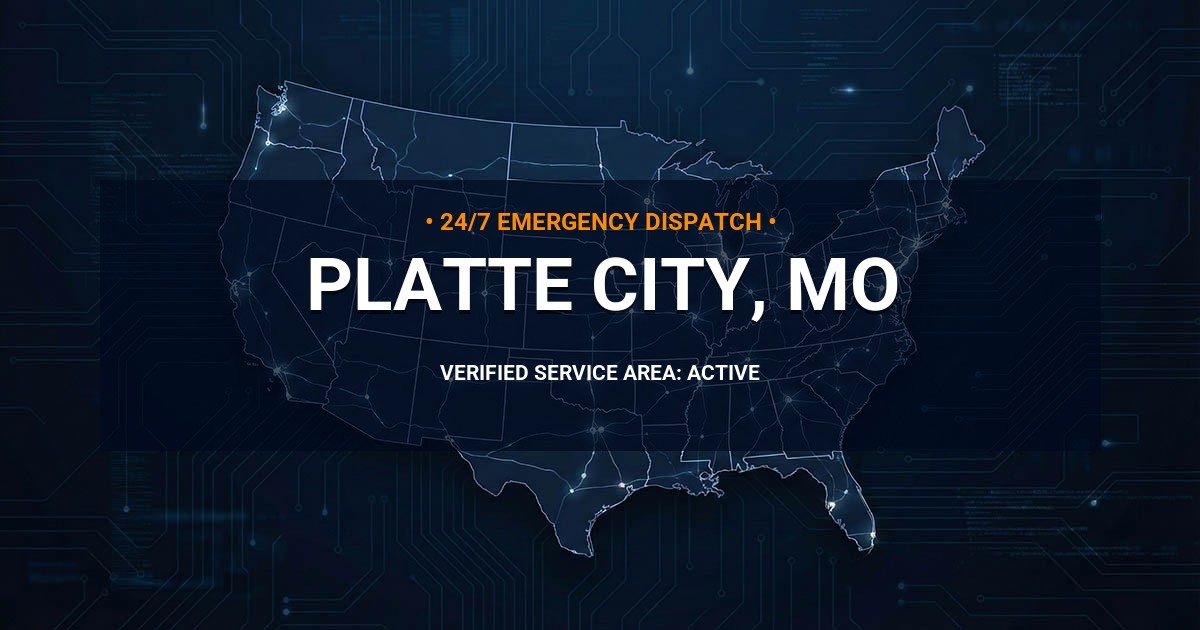 Emergency Plumbing Dispatch Map for Plumbing Services: Platte City, MO