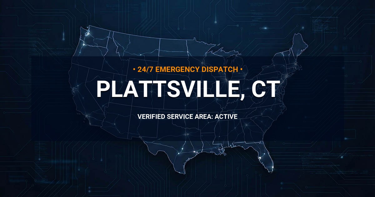 Emergency Plumbing Dispatch Map for Plumbing Services: Plattsville, CT
