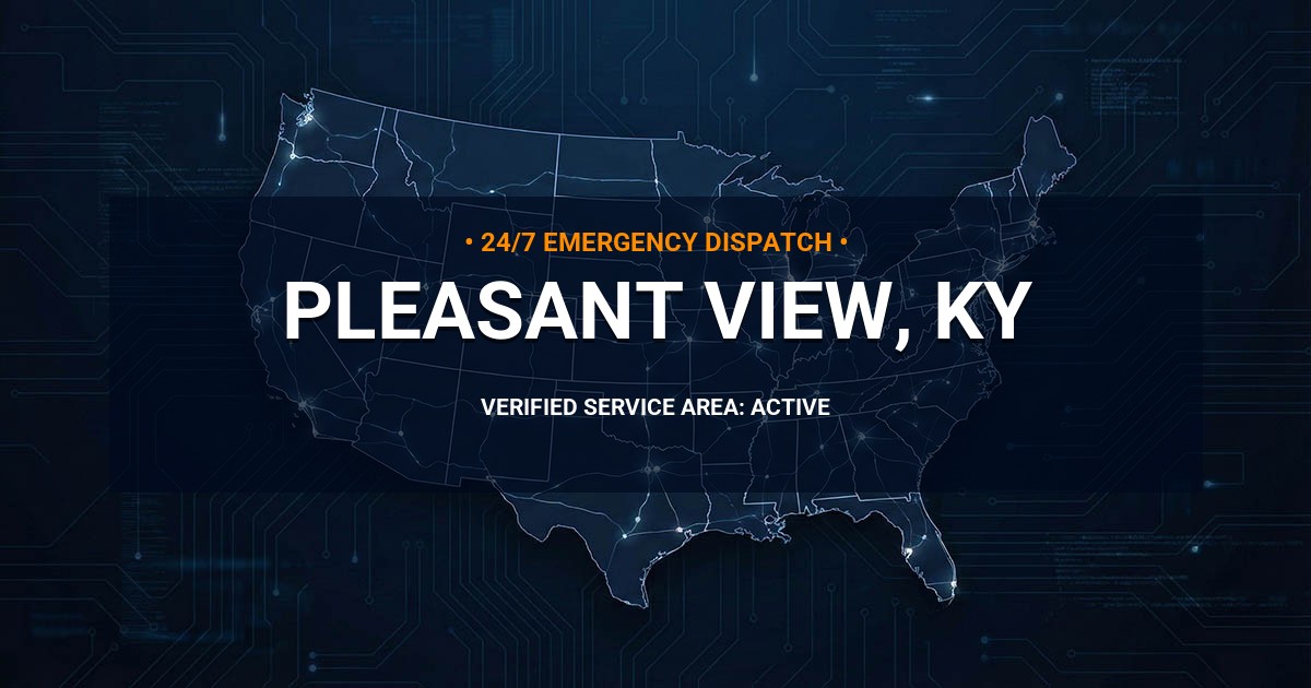 Emergency Plumbing Dispatch Map for Plumbing Services: Pleasant View, KY