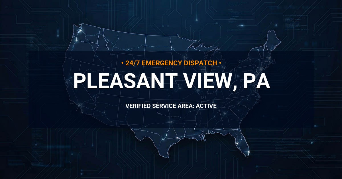 Emergency Plumbing Dispatch Map for Plumbing Services: Pleasant View, PA