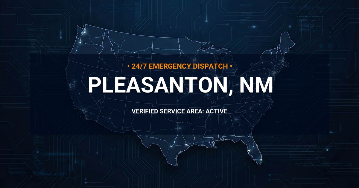 Emergency Plumbing Dispatch Map for Plumbing Services: Pleasanton, NM