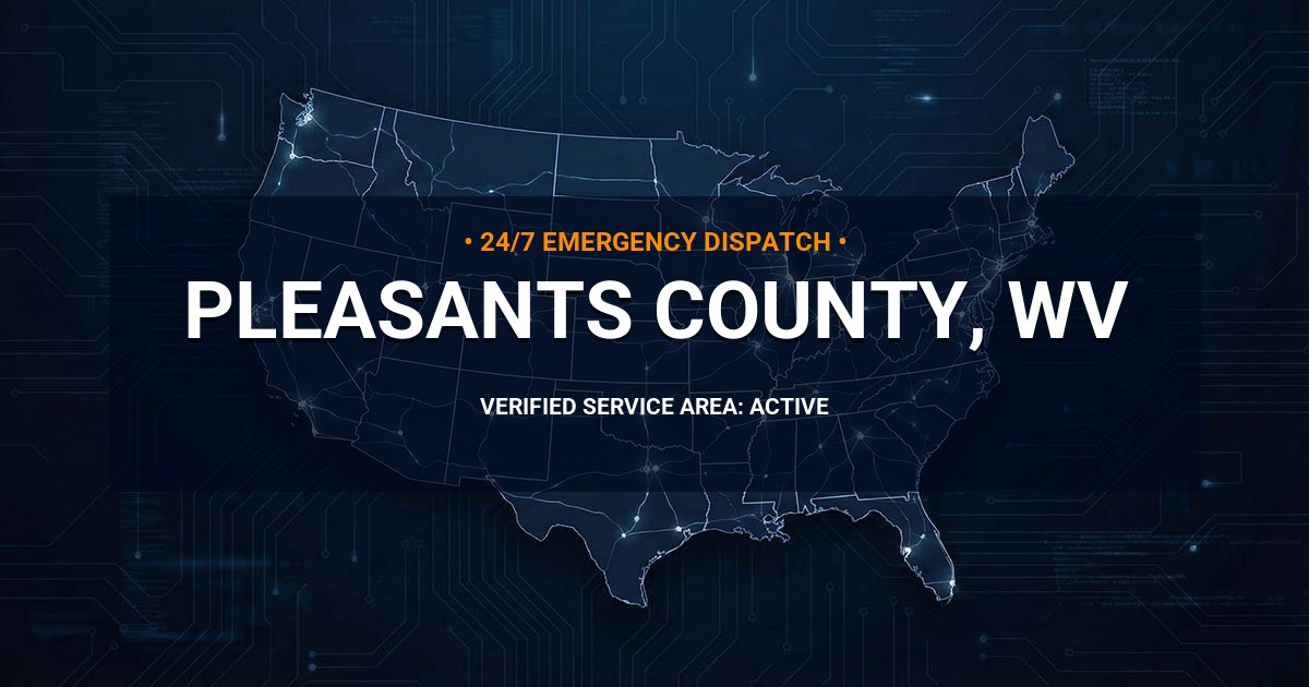 Emergency Plumbing Dispatch Map for Pleasants County Plumbing Logistics