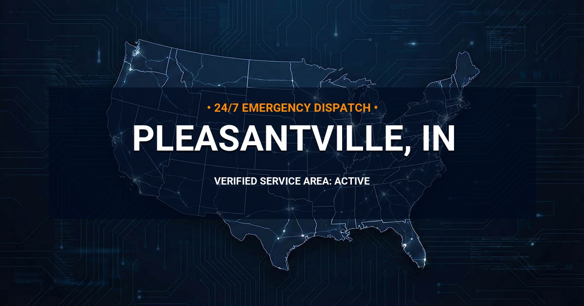 Emergency Plumbing Dispatch Map for Plumbing Services: Pleasantville, IN