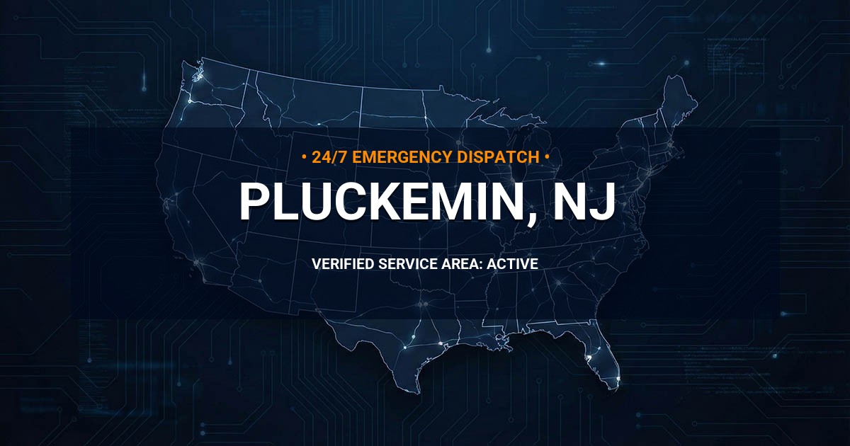 Emergency Plumbing Dispatch Map for Plumbing Services: Pluckemin, NJ