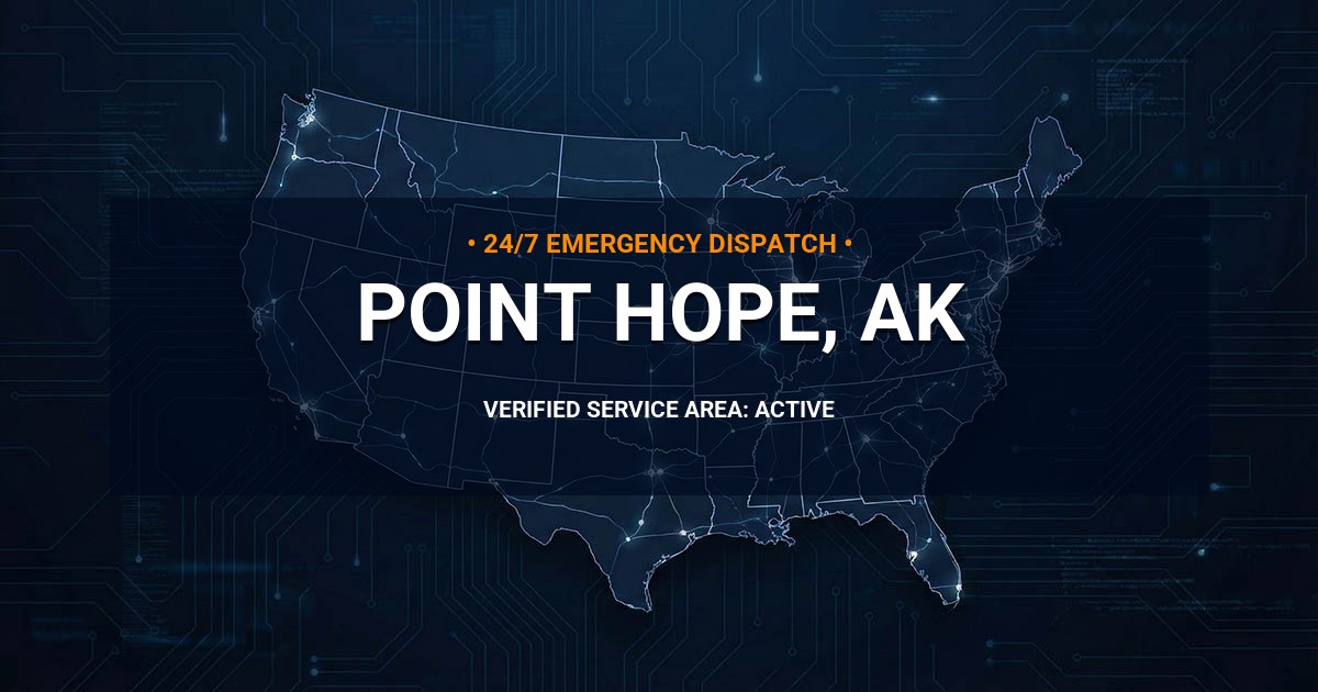 Emergency Plumbing Dispatch Map for Plumbing Services: Point Hope, AK