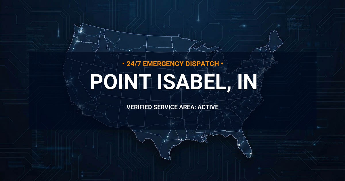 Emergency Plumbing Dispatch Map for Plumbing Services: Point Isabel, IN