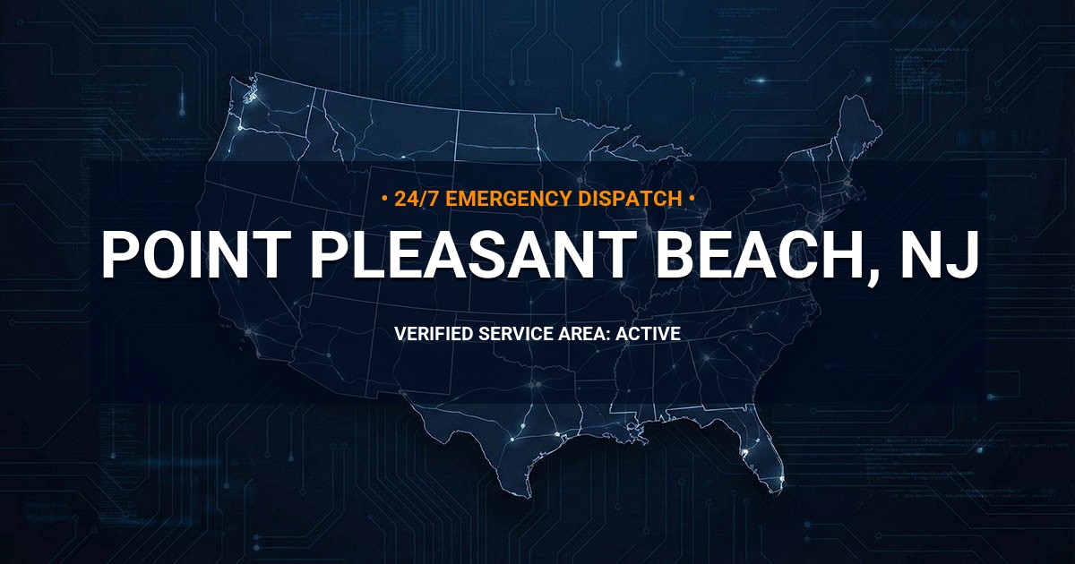 Emergency Plumbing Dispatch Map for Plumbing Services: Point Pleasant Beach, NJ