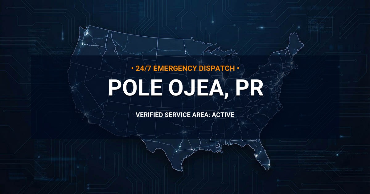 Emergency Plumbing Dispatch Map for Plumbing Services: Pole Ojea, PR