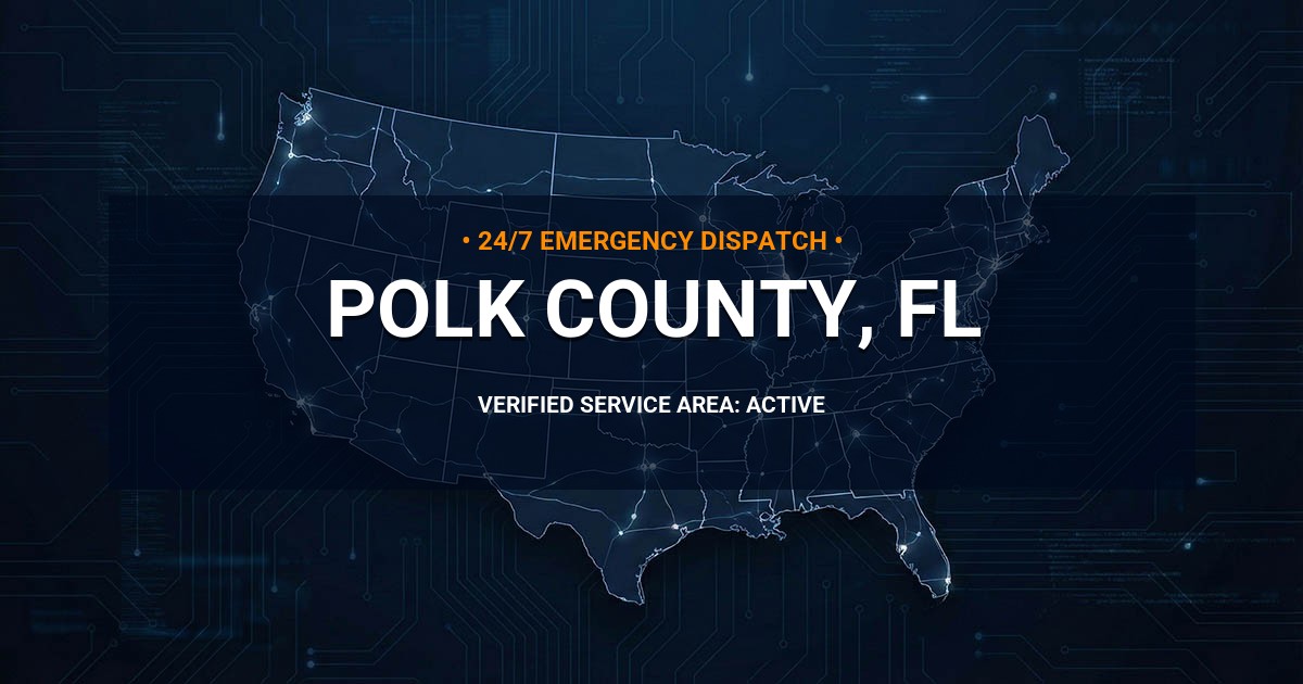 Emergency Plumbing Dispatch Map for Polk County Plumbing Logistics