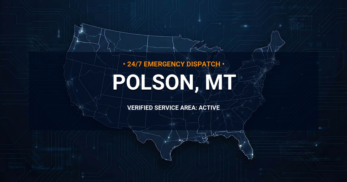 Emergency Plumbing Dispatch Map for Plumbing Services: Polson, MT