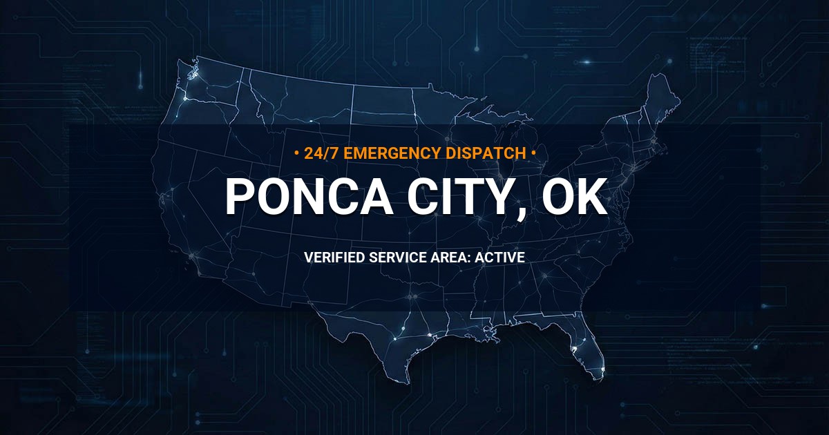 Emergency Plumbing Dispatch Map for Plumbing Services: Ponca City, OK