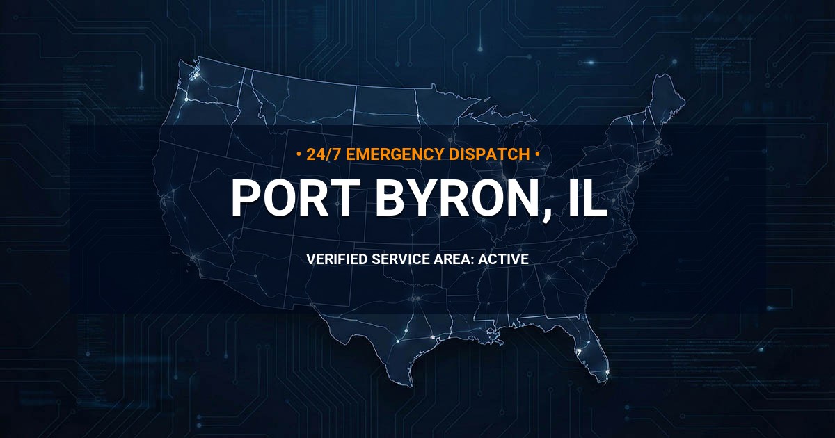 Emergency Plumbing Dispatch Map for Plumbing Services: Port Byron, IL