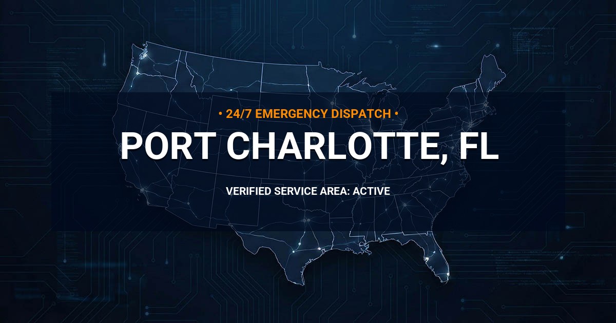 Emergency Plumbing Dispatch Map for Plumbing Services: Port Charlotte, FL