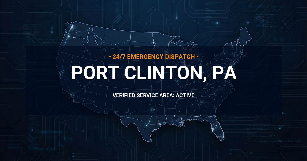 Emergency Plumbing Dispatch Map for Plumbing Services: Port Clinton, PA