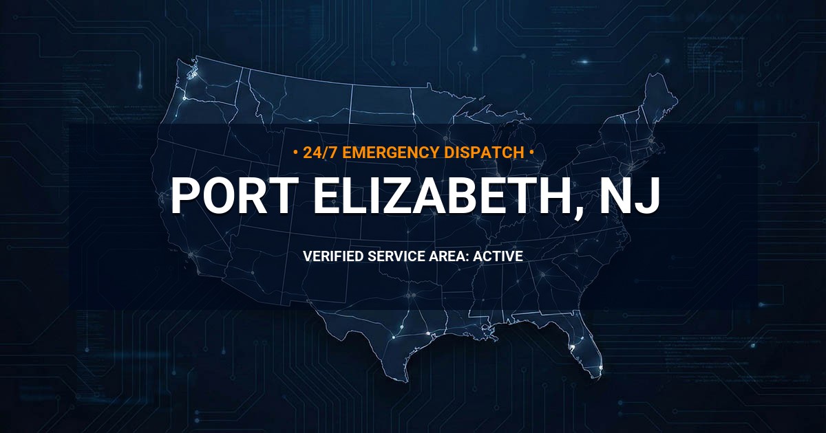 Emergency Plumbing Dispatch Map for Plumbing Services: Port Elizabeth, NJ