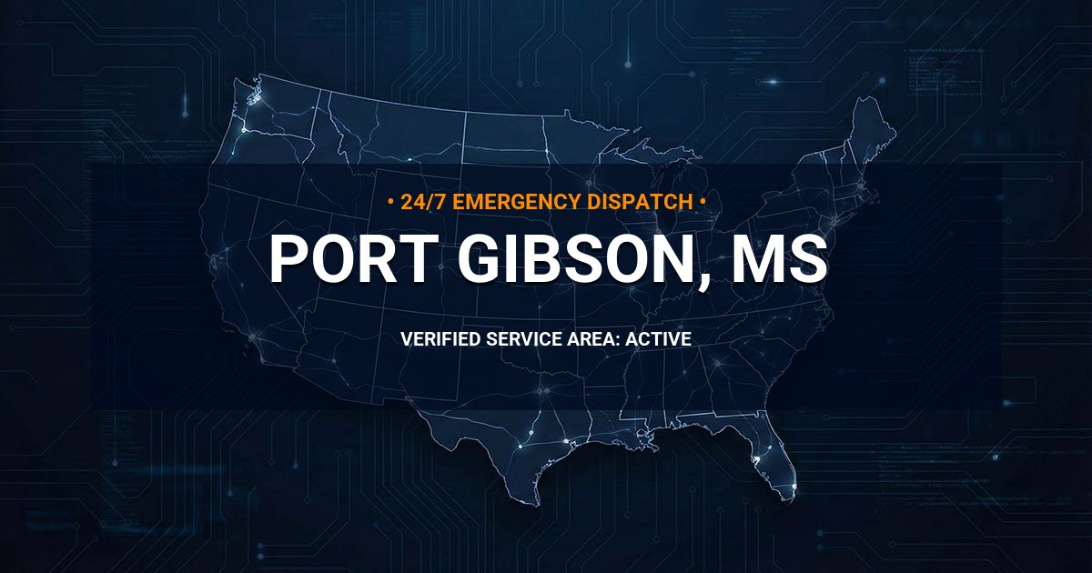 Emergency Plumbing Dispatch Map for Plumbing Services: Port Gibson, MS