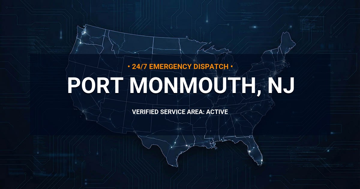 Emergency Plumbing Dispatch Map for Plumbing Services: Port Monmouth, NJ