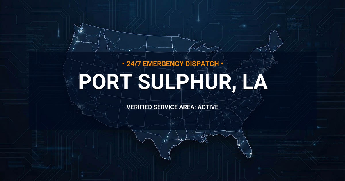Emergency Plumbing Dispatch Map for Plumbing Services: Port Sulphur, LA