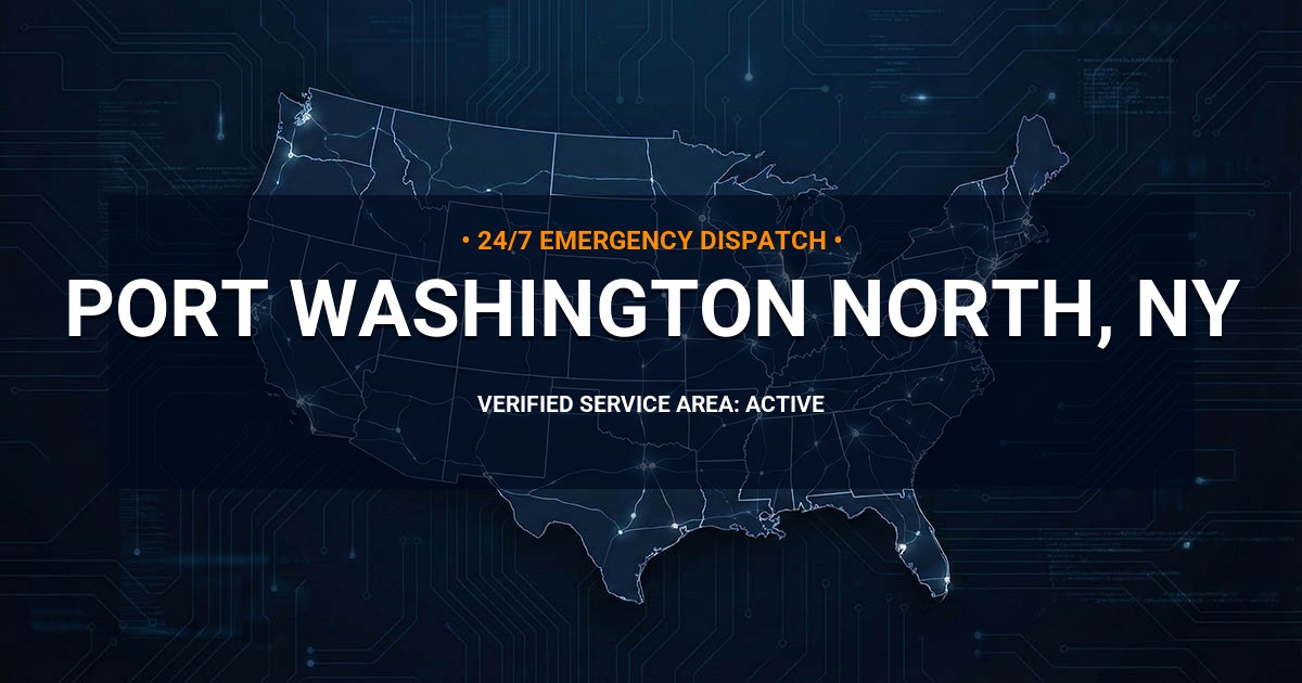 Emergency Plumbing Dispatch Map for Plumbing Services: Port Washington North, NY