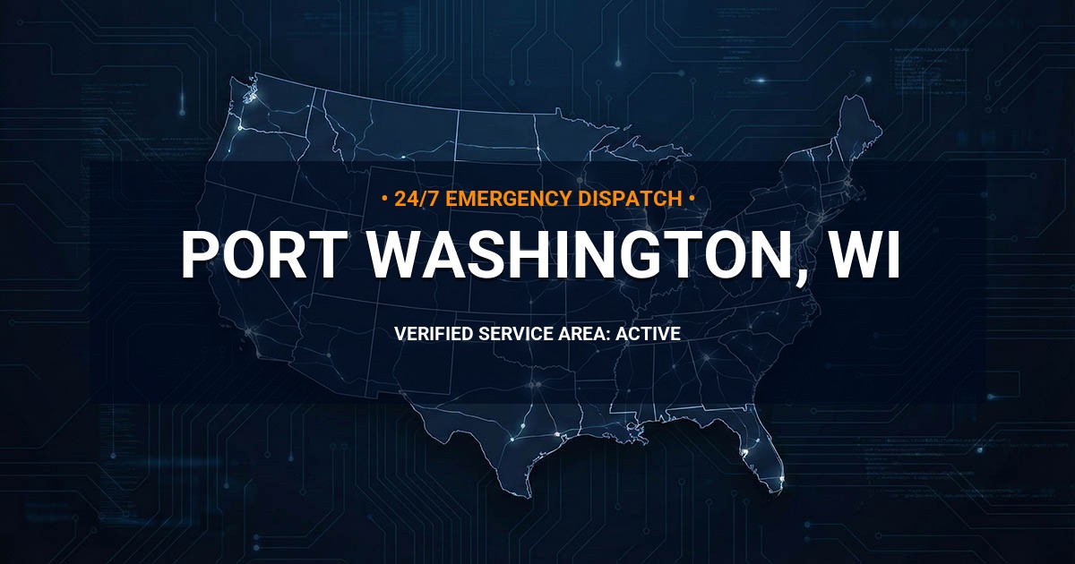 Emergency Plumbing Dispatch Map for Plumbing Services: Port Washington, WI