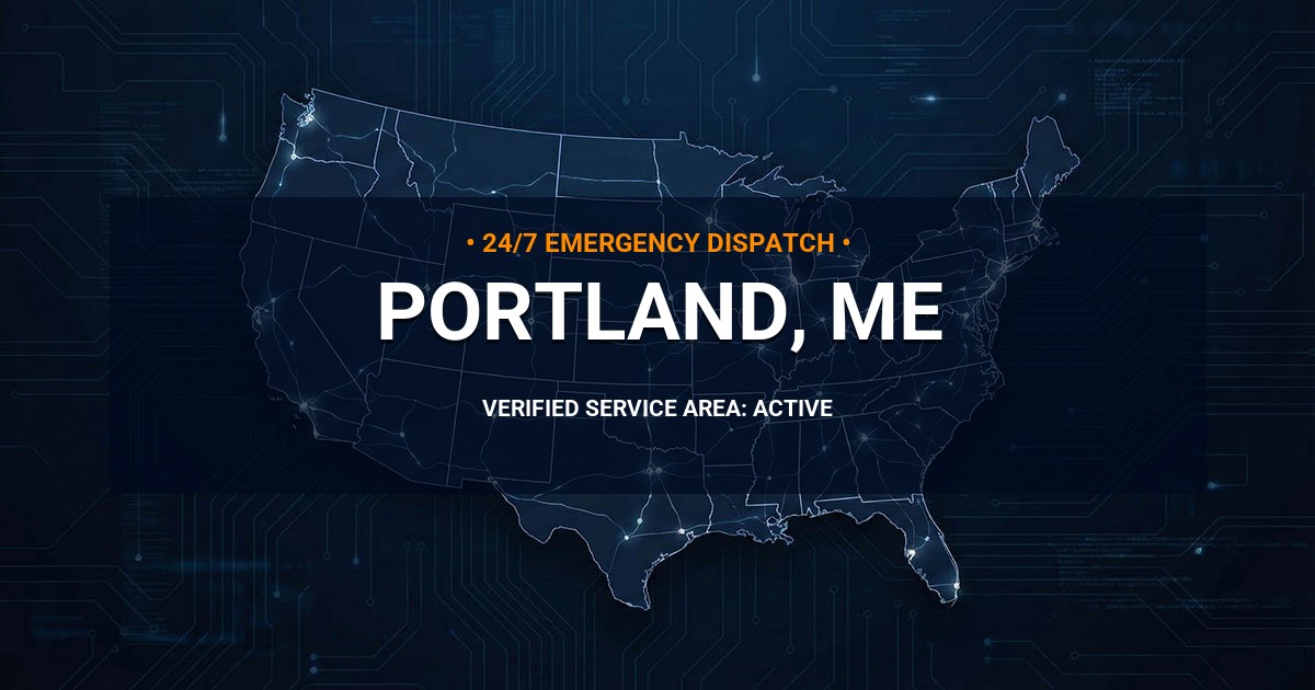 Emergency Plumbing Dispatch Map for Plumbing Services: Portland, ME