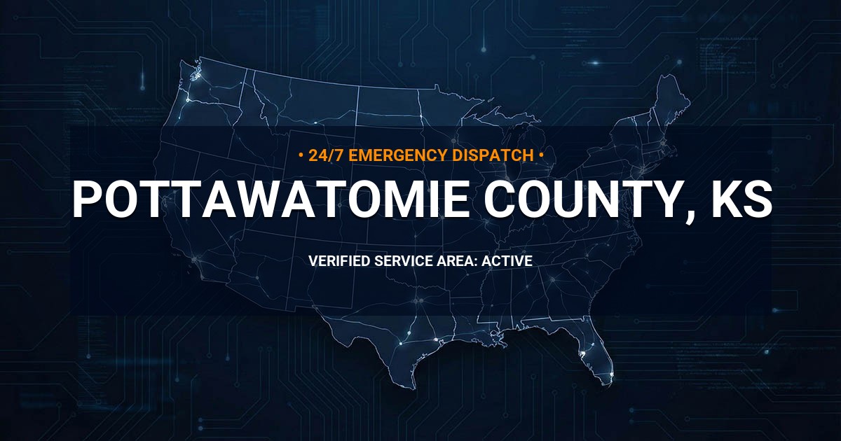 Emergency Plumbing Dispatch Map for Pottawatomie County Plumbing Logistics