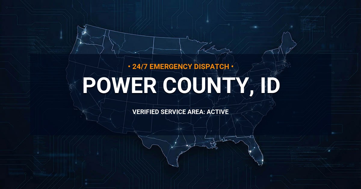 Emergency Plumbing Dispatch Map for Power County Plumbing Logistics
