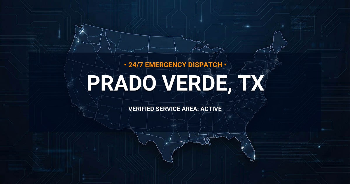 Emergency Plumbing Dispatch Map for Plumbing Services: Prado Verde, TX