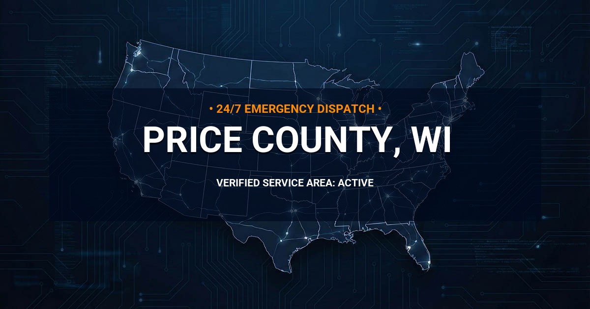 Emergency Plumbing Dispatch Map for Price County Plumbing Logistics