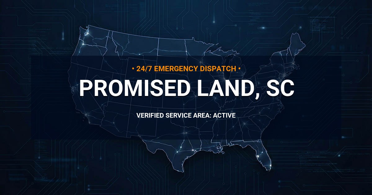 Emergency Plumbing Dispatch Map for Plumbing Services: Promised Land, SC