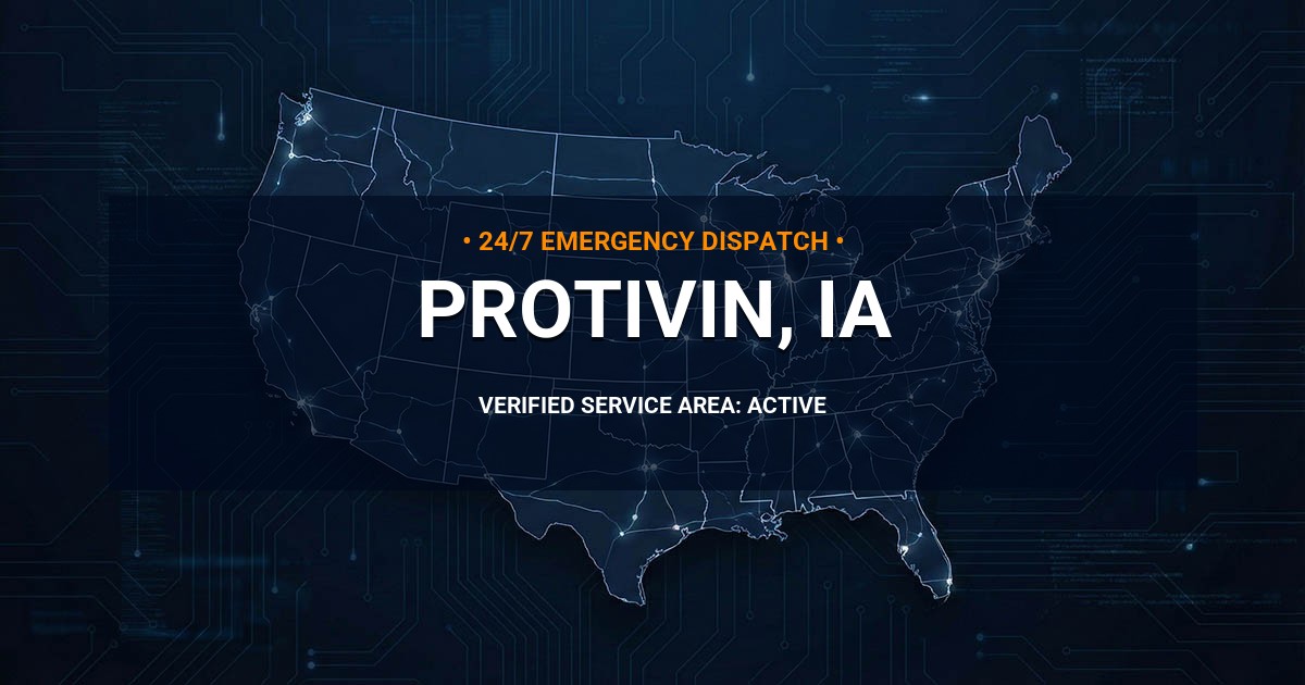 Emergency Plumbing Dispatch Map for Plumbing Services: Protivin, IA