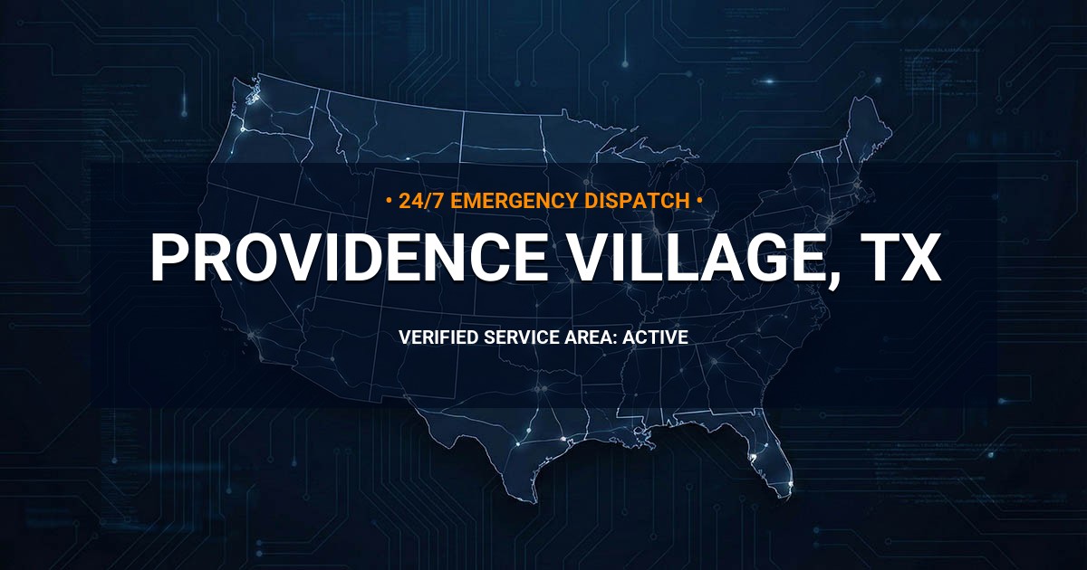 Emergency Plumbing Dispatch Map for Plumbing Services: Providence Village, TX