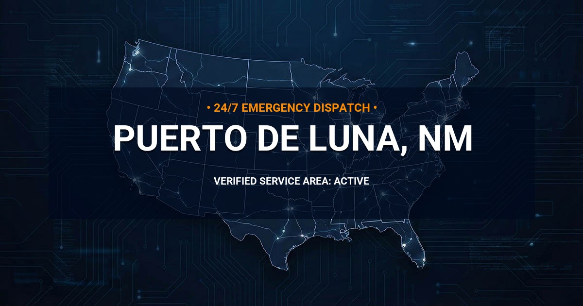 Emergency Plumbing Dispatch Map for Plumbing Services: Puerto de Luna, NM