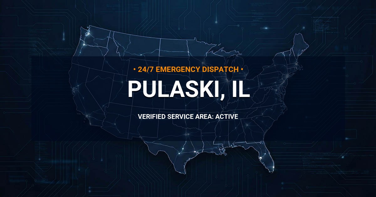 Emergency Plumbing Dispatch Map for Plumbing Services: Pulaski, IL