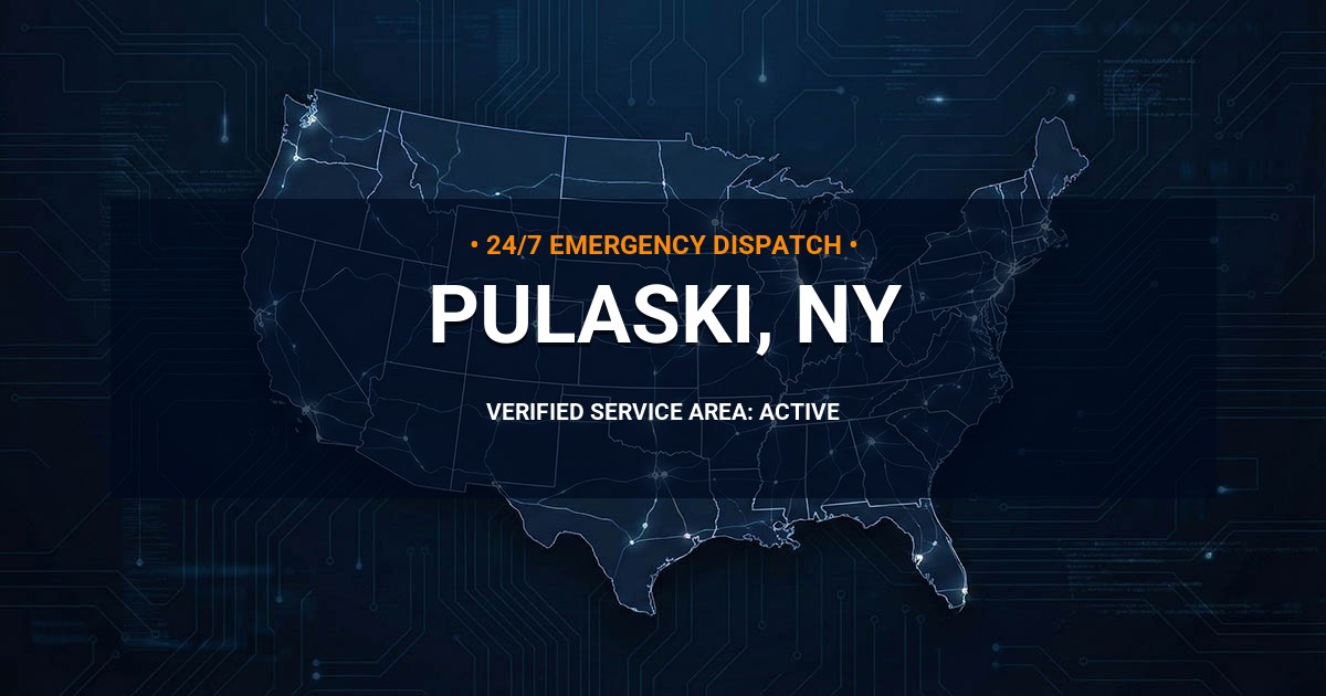 Emergency Plumbing Dispatch Map for Plumbing Services: Pulaski, NY