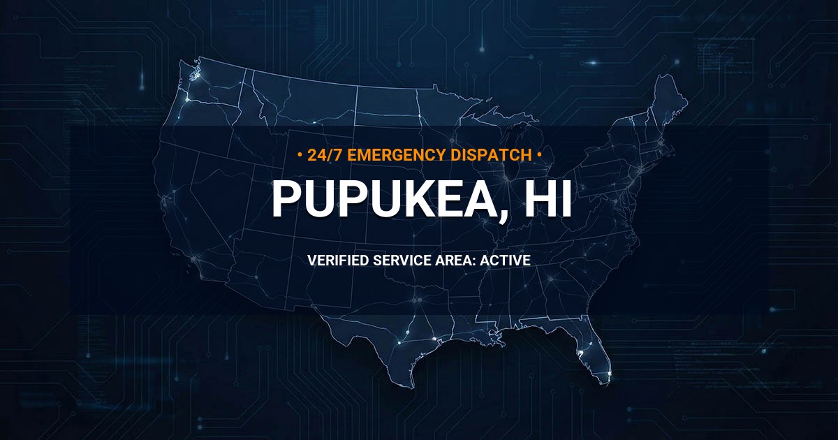 Emergency Plumbing Dispatch Map for Plumbing Services: Pupukea, HI