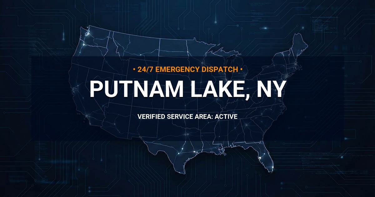 Emergency Plumbing Dispatch Map for Plumbing Services: Putnam Lake, NY