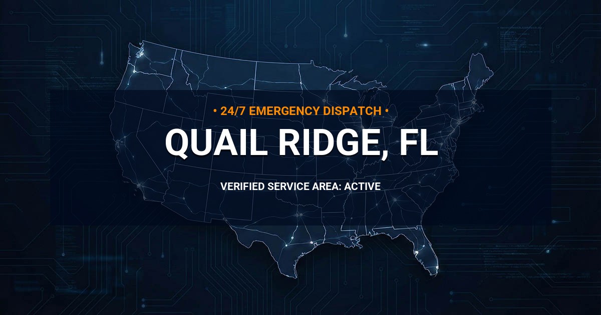 Emergency Plumbing Dispatch Map for Plumbing Services: Quail Ridge, FL
