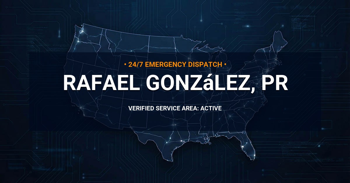 Emergency Plumbing Dispatch Map for Plumbing Services: Rafael González, PR